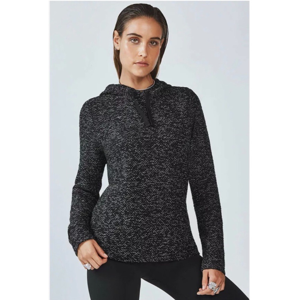 Fabletics Yukon Hoodie Marled Dark Gray Sweatshirt XL